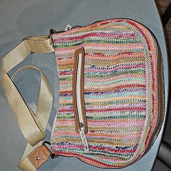 Lily Bloom Gigi Crossbody Seaside Medium Straw Wicker Bag - Picture 3 of 7